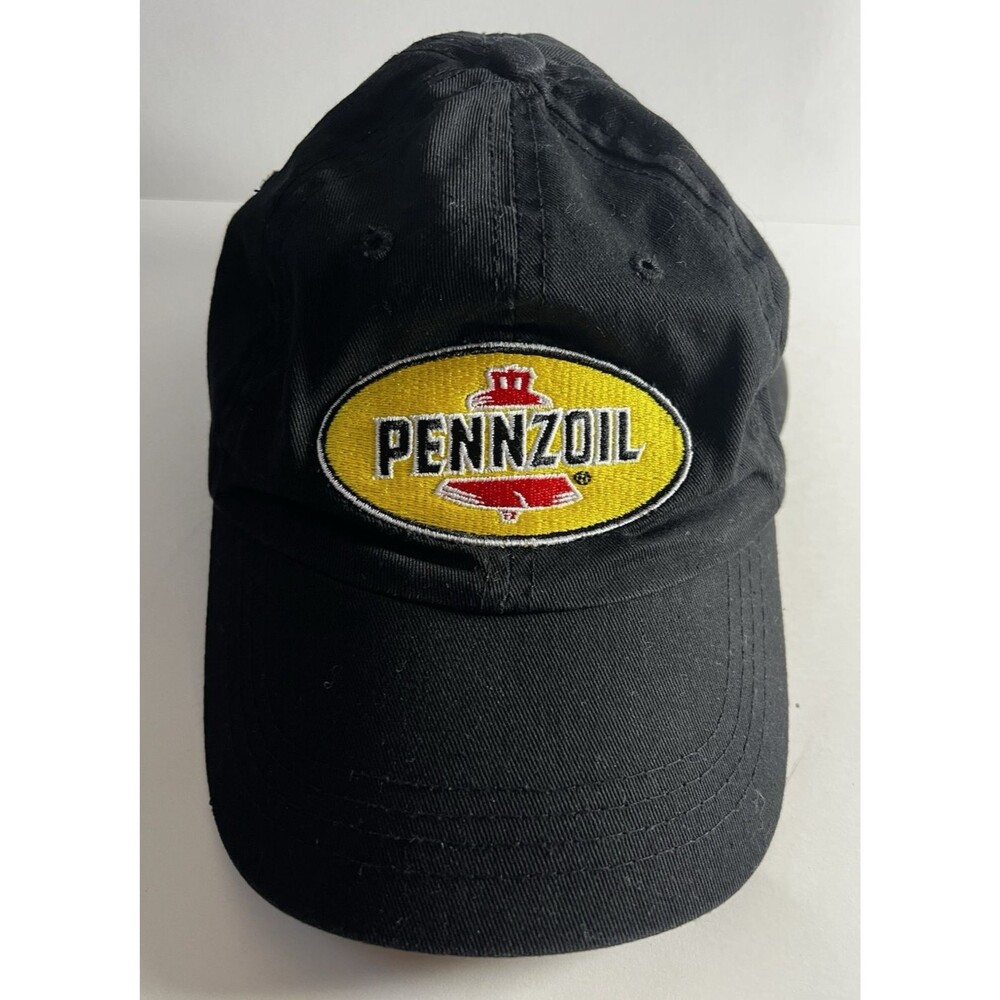 Pennzoil Adjustable Hat Black Yellow Red White Gas & Oil Advertising Cap